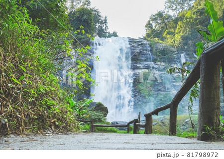 Wachirathan Waterfall at Doi Inthanon National Park. 81798972