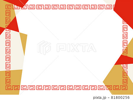 雷文フレーム 幾何学背景 雷文フレーム 幾何学背景 81800256