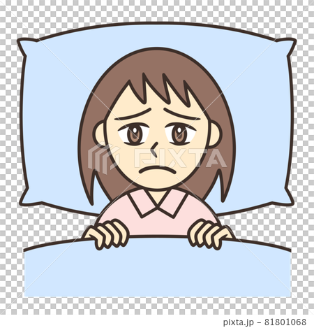 年輕女人因為睡不著而陷入困境 81801068