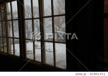 室内・インテリア・窓から見える雪景色 室内・インテリア・窓から見える雪景色 81801451