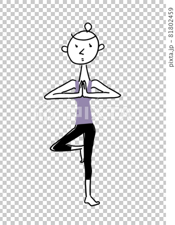 One-leg standing pose in a yoga and meditation course done by a lady. | Standing  poses, Poses, Yoga studio