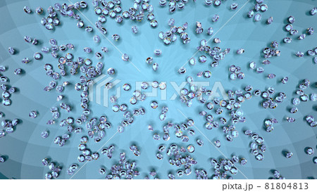 Diamonds Spread Out On Light Blue Geometric Background 81804813