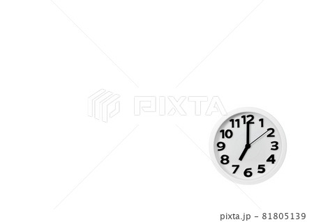 時計　アナログ時計　時間　時刻　7時　19時 81805139