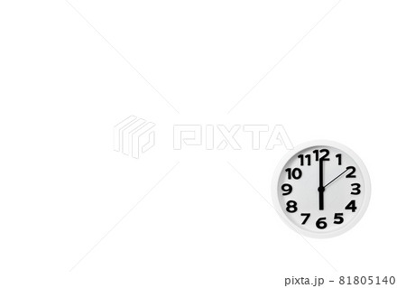 時計　アナログ時計　時間　時刻　6時　18時 81805140