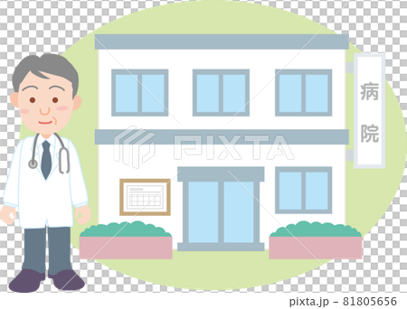 年配の男性医師と個人病院 81805656