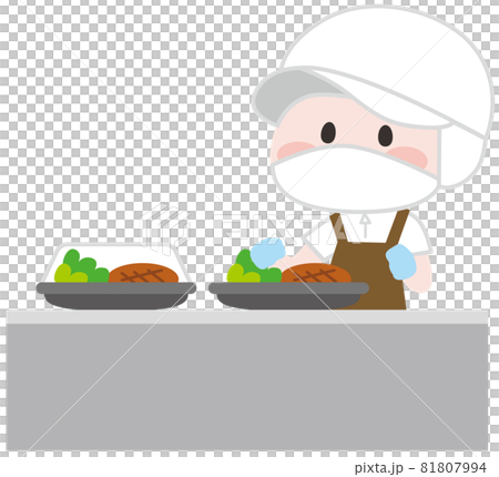 二頭身_店内調理コンビニスタッフ 81807994