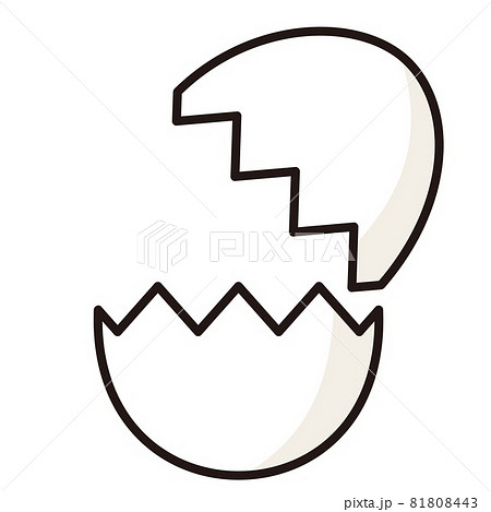 Egg Shell Cut Illustration Material Stock Illustration
