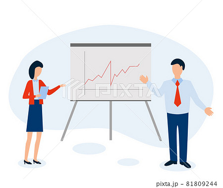 Data analysis and statistics concept. Business report. 81809244