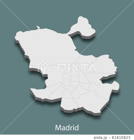 3d isometric map of Madrid is a city of Spain 3d isometric map of Madrid is a city of Spain 81810825