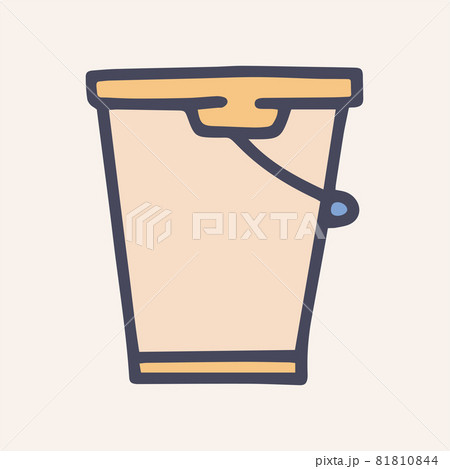 bucket color vector doodle simple icon design 81810844