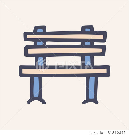 bench color vector doodle simple icon design 81810845