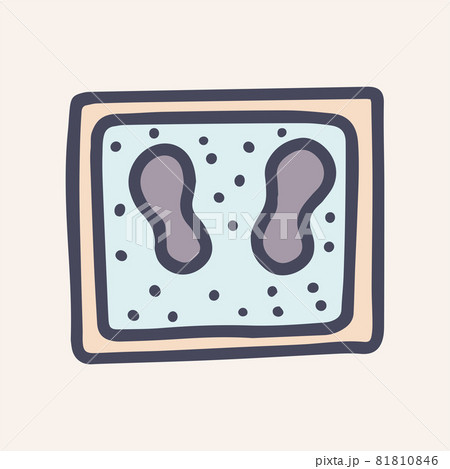 foot mat color vector doodle simple icon 81810846