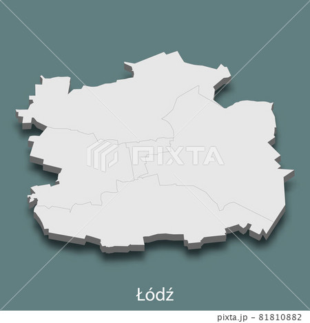 3d isometric map of Lodz is a city of Poland 3d isometric map of Lodz is a city of Poland 81810882