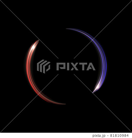 Glow light trail effect. Glowing flash trace isolated 81810984