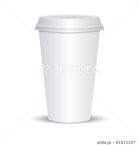 Realistic paper coffee cup. Vector illustration. for your design 81811207