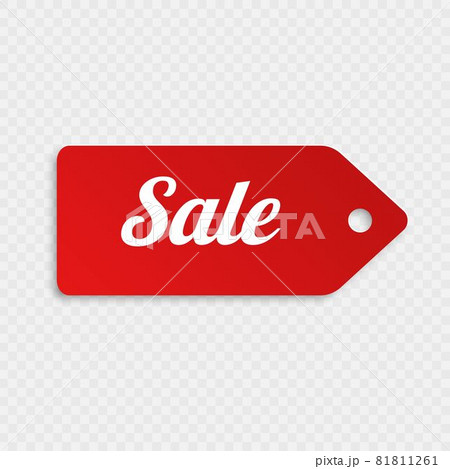 Blank sale tag isolated on white background. for your design 81811261