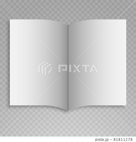 Open magazine with blank pages on transparent background. for your design 81811278