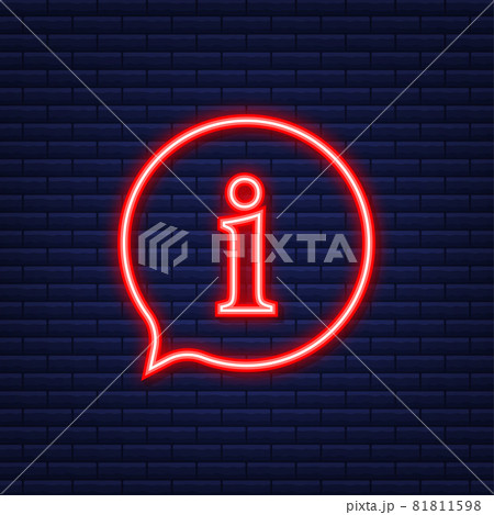 Information sign glitch icon. Info speech bubble. Vector illustration. 81811598
