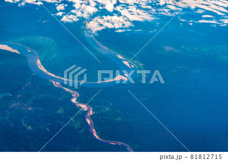 Aerial view of the Amazon river in Peru Aerial view of the Amazon river in Peru 81812715