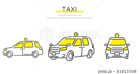 ベクターイラスト素材：タクシー　アイコン 81815508
