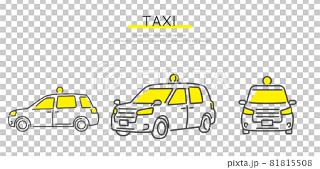 矢量插圖素材：出租車圖標 81815508