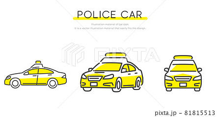 ベクターイラスト素材：パトカー　アイコン 81815513