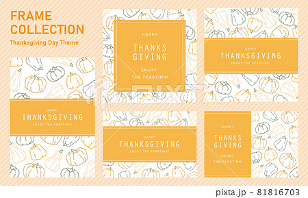 Thanksgiving 感謝祭 カラフル カボチャ メッセージカード フレーム Thanksgiving 感謝祭 カラフル カボチャ メッセージカード フレーム 81816703