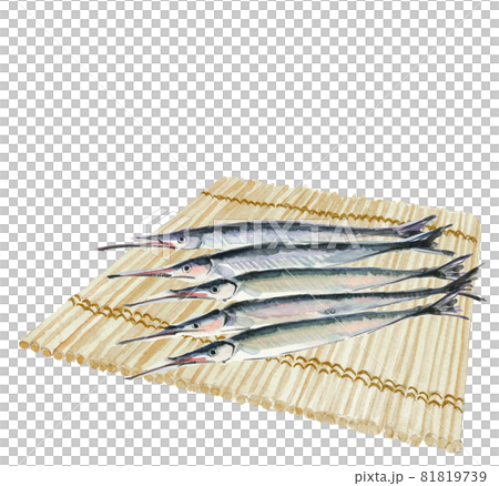 makisu 上的兩個半喙 [手繪水彩] 白色背景 可用複制空間 81819739