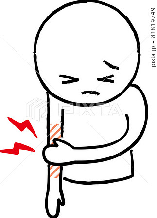 肘を痛がっている人のイメージイラスト（手描き） 81819749
