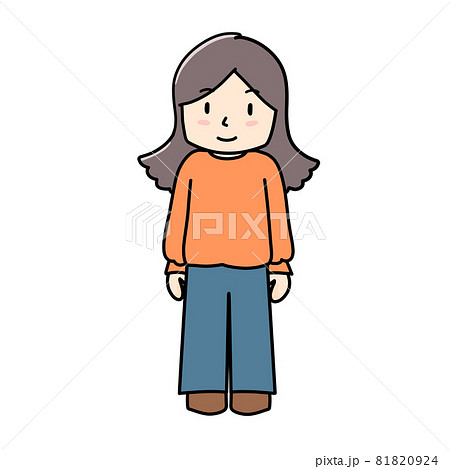 Girl with too long sleeves - Stock Illustration [45403495] - PIXTA