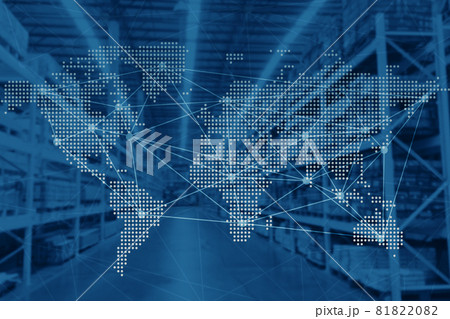International shipping products distribution from world warehouse management technology and logistic industry background. International shipping products distribution from world warehouse management technology and logistic industry background. 81822082
