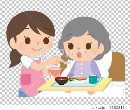 食事の介助をする介護士の女性 食事の介助をする介護士の女性 81822114