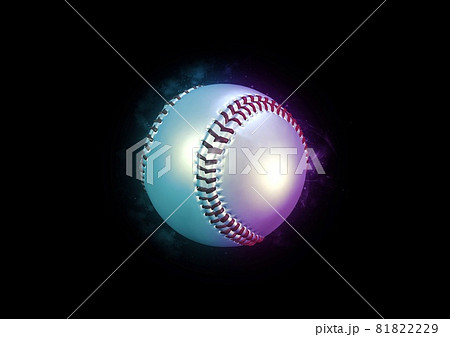 芸術的な野球ボールのイラストのイラスト素材