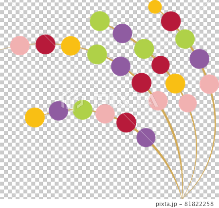 カラフルな繭玉飾り カラフルな繭玉飾り 81822258
