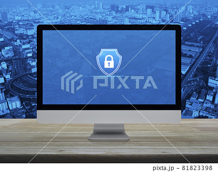 Technology security insurance online concept 81823398