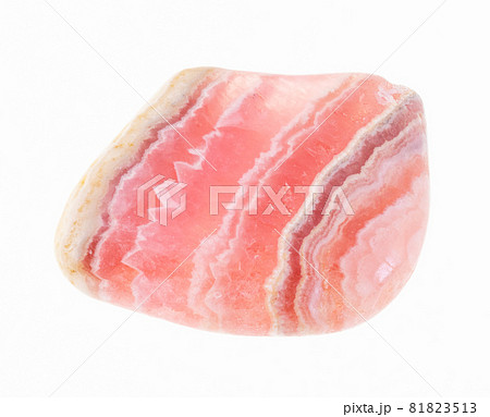 polished rhodochrosite gem stone on white 81823513