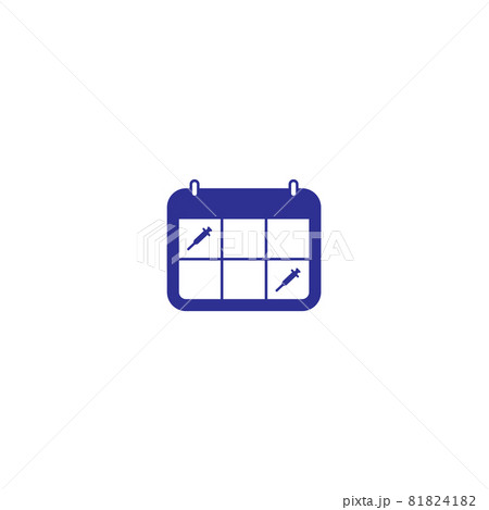 Covid-19 vaccine shot appointment calendar icon Covid-19 vaccine shot appointment calendar icon 81824182