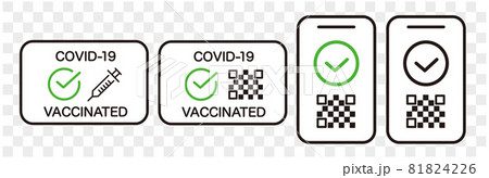 Vaccine passport vector icon set. Covid-19 coronav Vaccine passport vector icon set. Covid-19 coronav 81824226