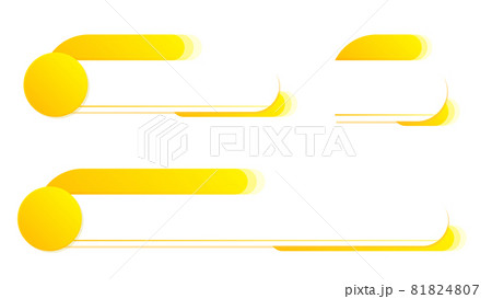 黄色ベースのニュース番組風なテロップベース・丸 黄色ベースのニュース番組風なテロップベース・丸 81824807