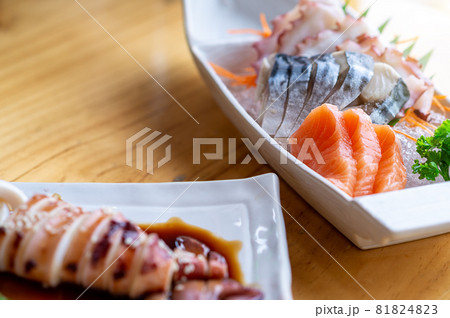japanese raw fish Shashimi japanese raw fish Shashimi 81824823