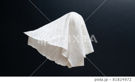 Flying ghost on black background. Halloween holiday. Flying ghost on black background. Halloween holiday. 81824972