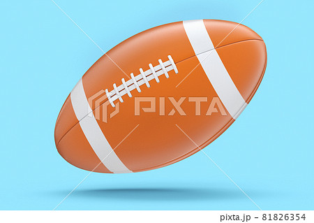 American football ball isolated on blue background American football ball isolated on blue background 81826354