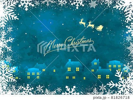 クリスマスイメージイラスト（ビンテージテクスチャ) / ポストカード・葉書 81826718