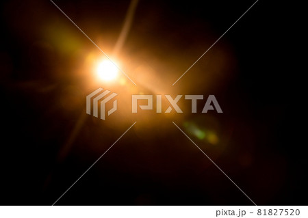 Abstract Natural Sun flare on the black 81827520