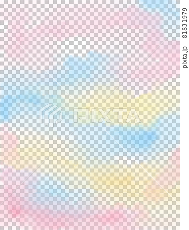 背景素材 水彩絵具で描いた淡いにじみのテクスチャ 青 ピンク 黄色 背景素材 水彩絵具で描いた淡いにじみのテクスチャ 青 ピンク 黄色 81831979