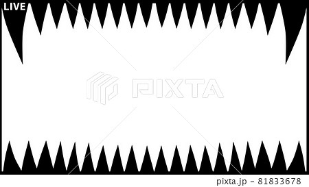 サムネイルフレーム 牙 外枠有 10 のイラスト素材