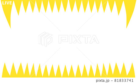 サムネイルフレーム 牙 外枠無 3 のイラスト素材