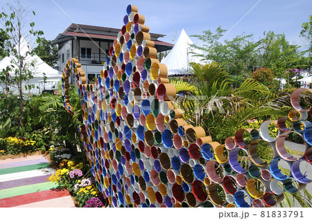 PUTRAJAYA, MALAYSIA -MAY 30, 2016: Sea horse sculpture made from discarded and recycled materials PUTRAJAYA, MALAYSIA -MAY 30, 2016: Sea horse sculpture made from discarded and recycled materials 81833791