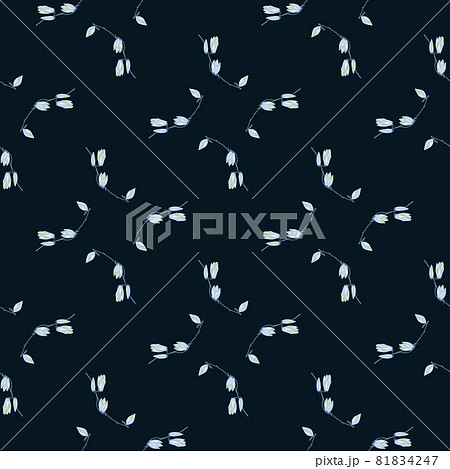 Seamless pattern Magnolias on dark background. Beautiful texture with spring white flowers. Seamless pattern Magnolias on dark background. Beautiful texture with spring white flowers. 81834247