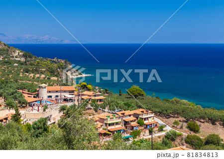 Coastal landscape of Zakynthos, Greek island 81834813